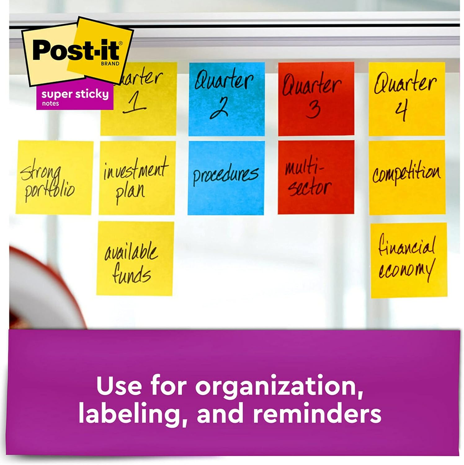 Buy Postit Notes Limited Edition Super Sticky Color Collection, 3x3 in