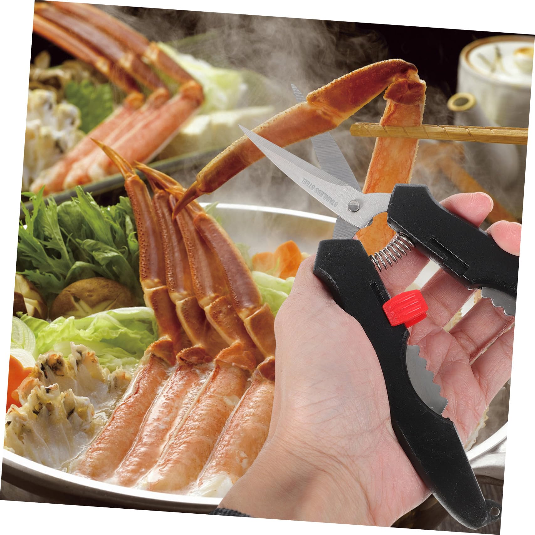 GARVALON Set di 8 Strumenti per Crostacei Pinza per Crostacei in Acciaio Inox, per Aprire Gusci di Granchio e Frutti di Mare Durante Pasto