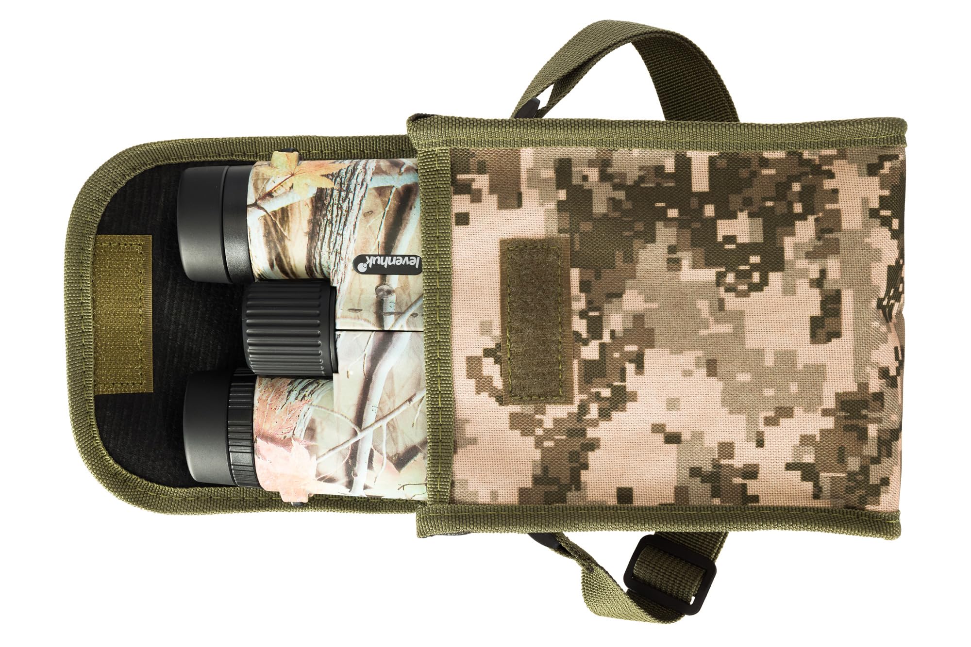 Levenhuk Camo Rind 10x42 Potente Binocolo Resistente all’Acqua, con Reticolo e Scala Telemetrica, per Misurare Facilmente le Distanze