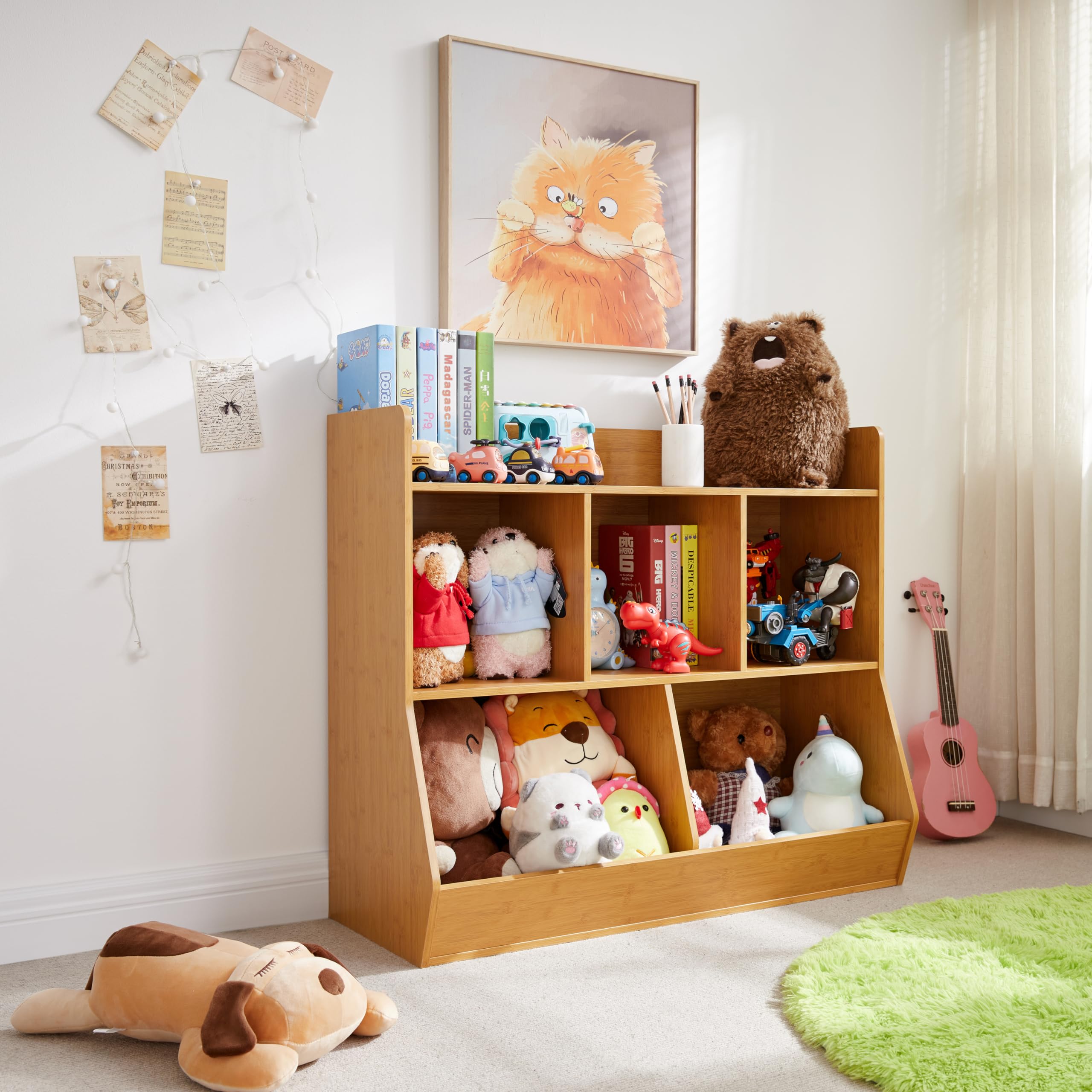 nori　能面の飾り Amazon.com: Kovhzcu Toy Storage Organizer with Bookshelf, 5
