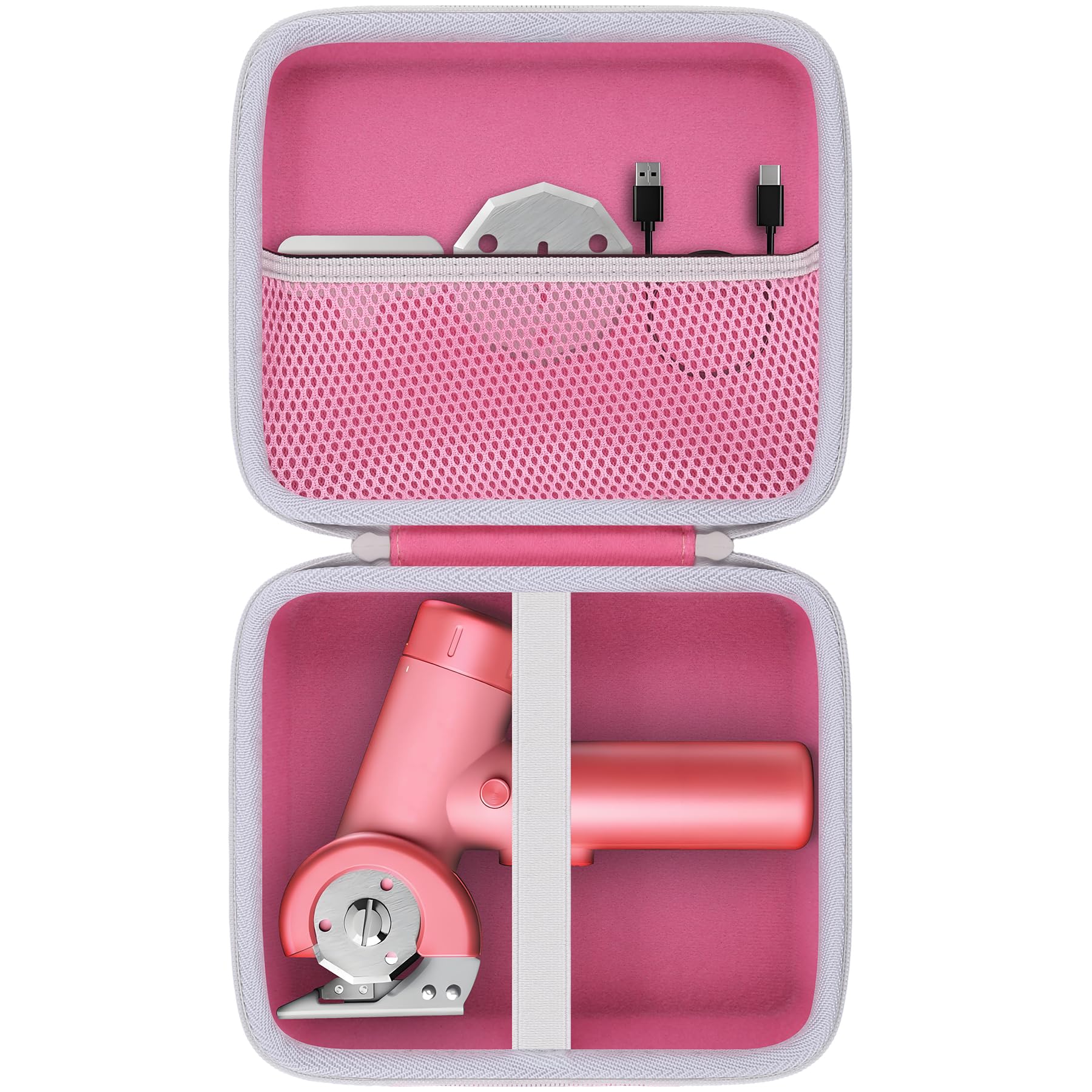 Aenllosi Hard Case for Fanttik C8 Nano Easyswap Electric Scissors, Pink