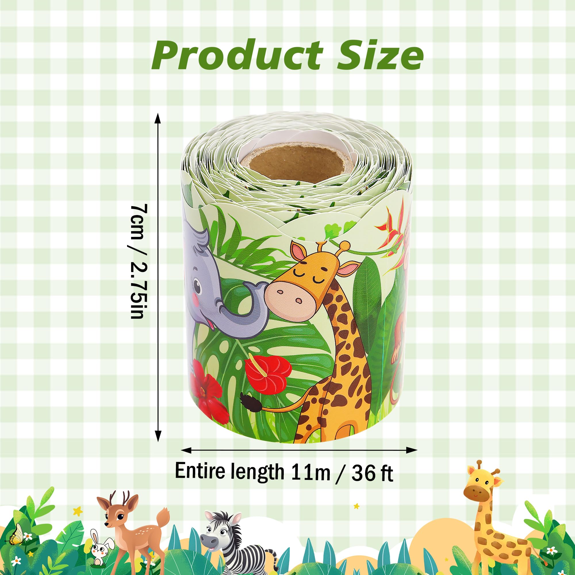 Animal Print Border Trim Jungle Animals Bulletin Board Border - 66 Foot  Roll Safari Theme Classroom Decor Decorative Hardware Chain, image size:2000x2000