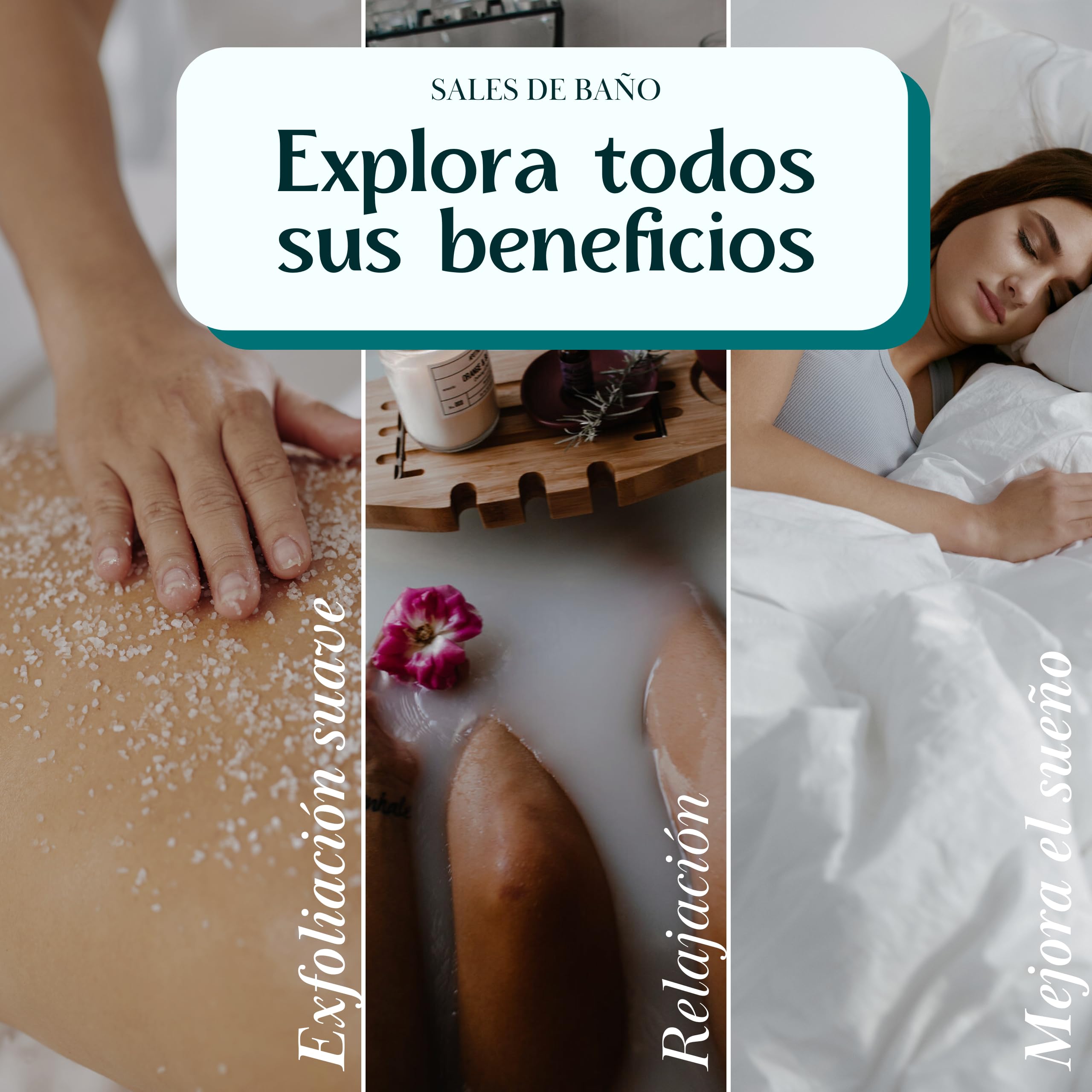 Magnesio para Baño y Pies Sales de Epsom 1kg Bienestar Relajación Muscular Revitalizante Sin Aditivos