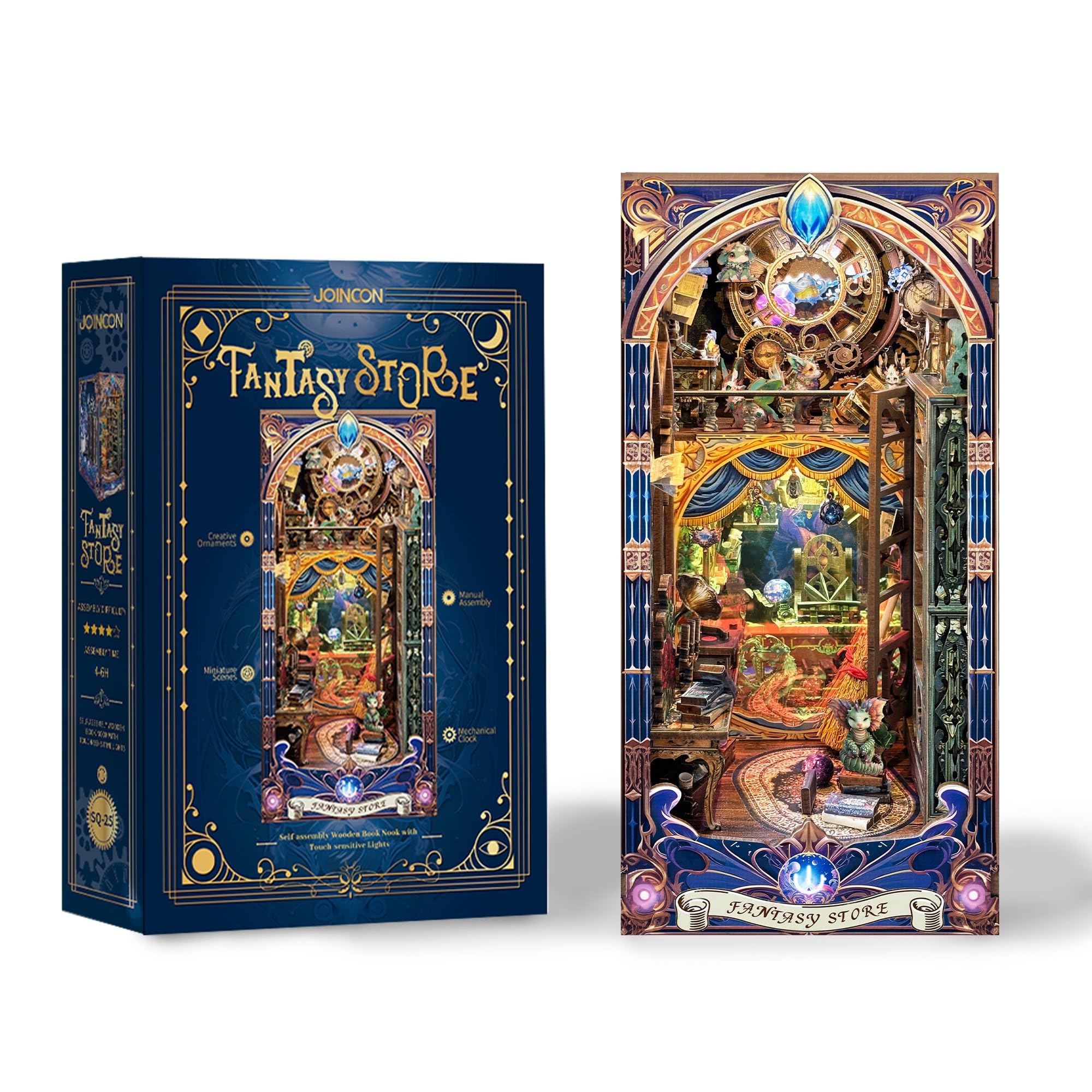 Amazon.com: ROCOXIA Fantasy Store DIY Book Nook Kit | Touch Light