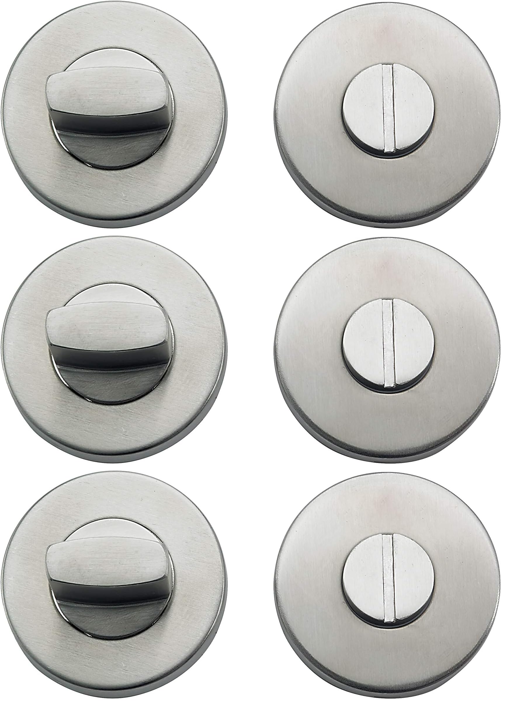 Rosaces de condamnation inox Bricard 667026 pour verrouillage de porte WC lot de 3