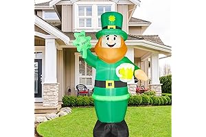 8 Feet Tall Inflatable Light-Up St. Patrick's Day Leprechaun