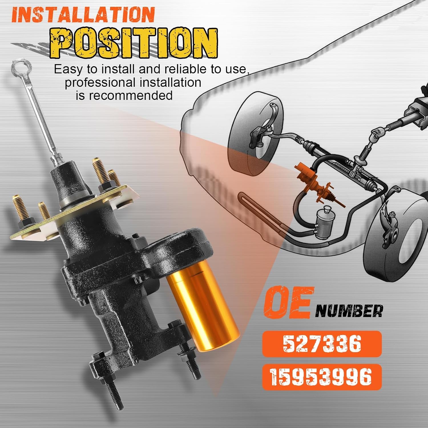 15953996 Hydraulic Power Brake Booster Compatible with 1995-1996 Chevrolet & GMC Models: C1500, C2500, C1500/C2500 Suburban, K1500, K2500, K1500/K2500 Suburban, Replace 15953996, 527336, 23137037