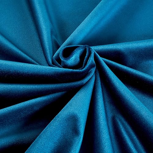 Plush Darling Teal de terciopelo tela por el patio