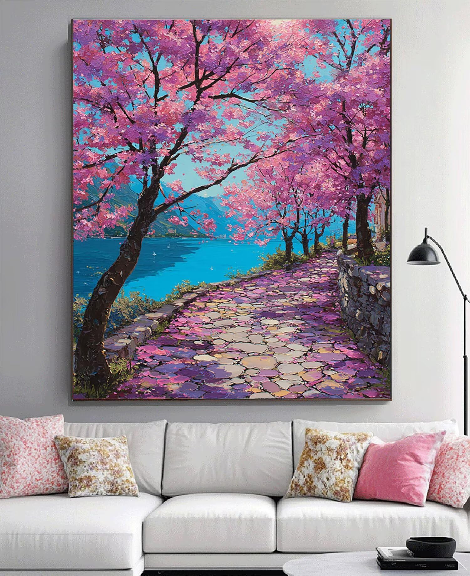 Malowanie diamentami Duże 90 x 60 cm Lake Diamond Painting Kompletny zestaw, DIY Pełne wiertło Mozaika Drzewo Mozaika Diament Malarstwo Diament Kryształ Sztuka Diamentowe Obrazy Kreatywne Koraliki Dla