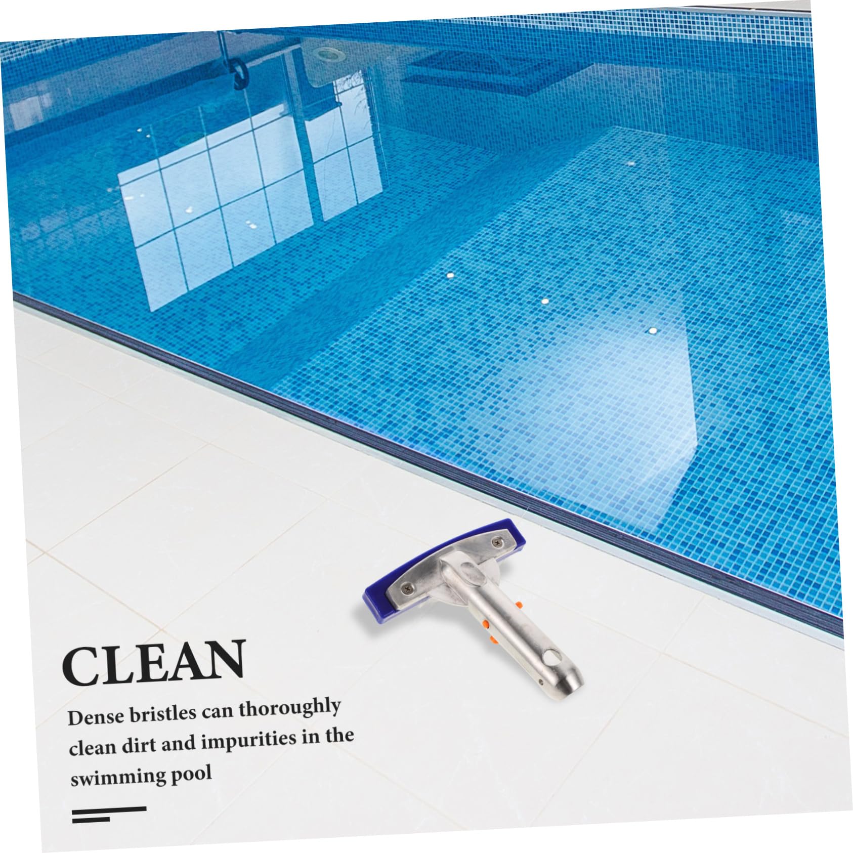 Spazzola Per Piscina Con Manico Setole Acciaio Utensile Robusto Per Pulizia Di Pareti e Fondale Della Piscina Accessorio Indispensabile