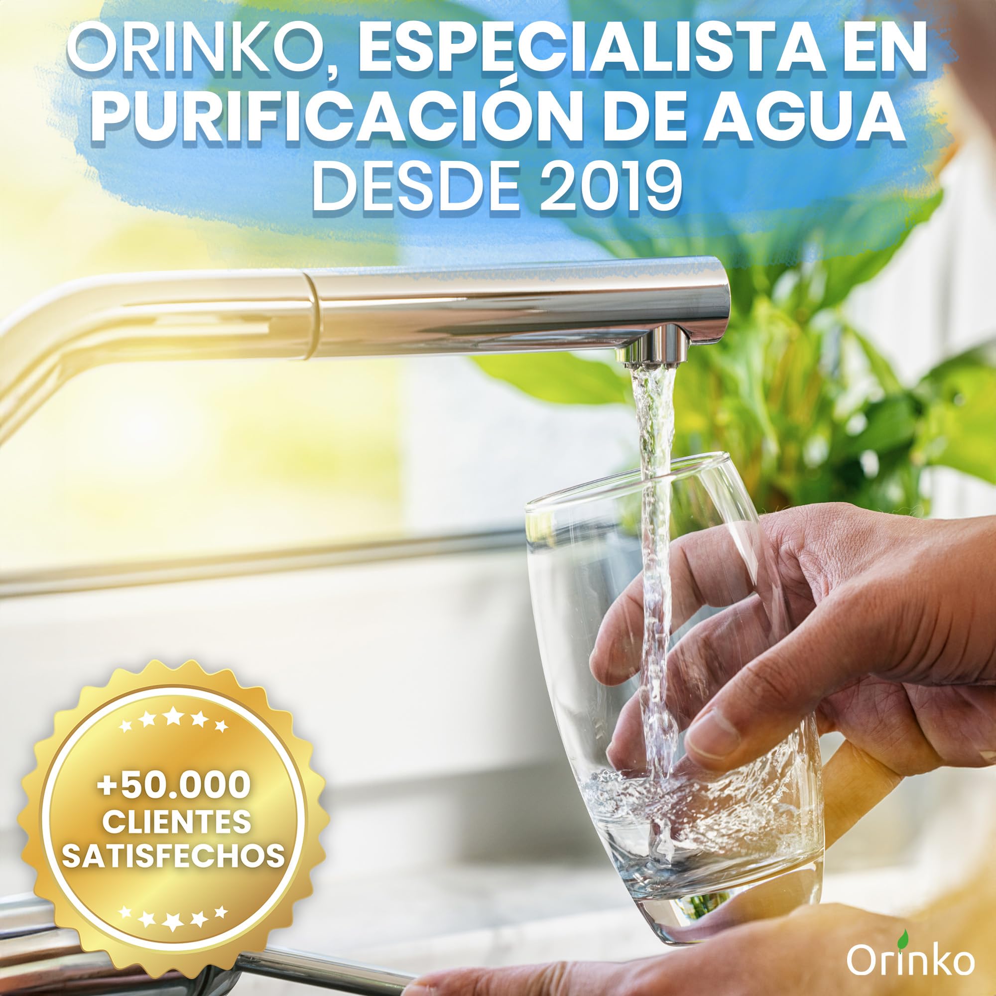 Filtro de Agua por Gravedad - Purificador de Agua Doméstico de Acero Inoxidable con Filtro de Carbón Activo - Sistema de Filtración para Agua Potable Pura - Ideal para Hogar y Camping