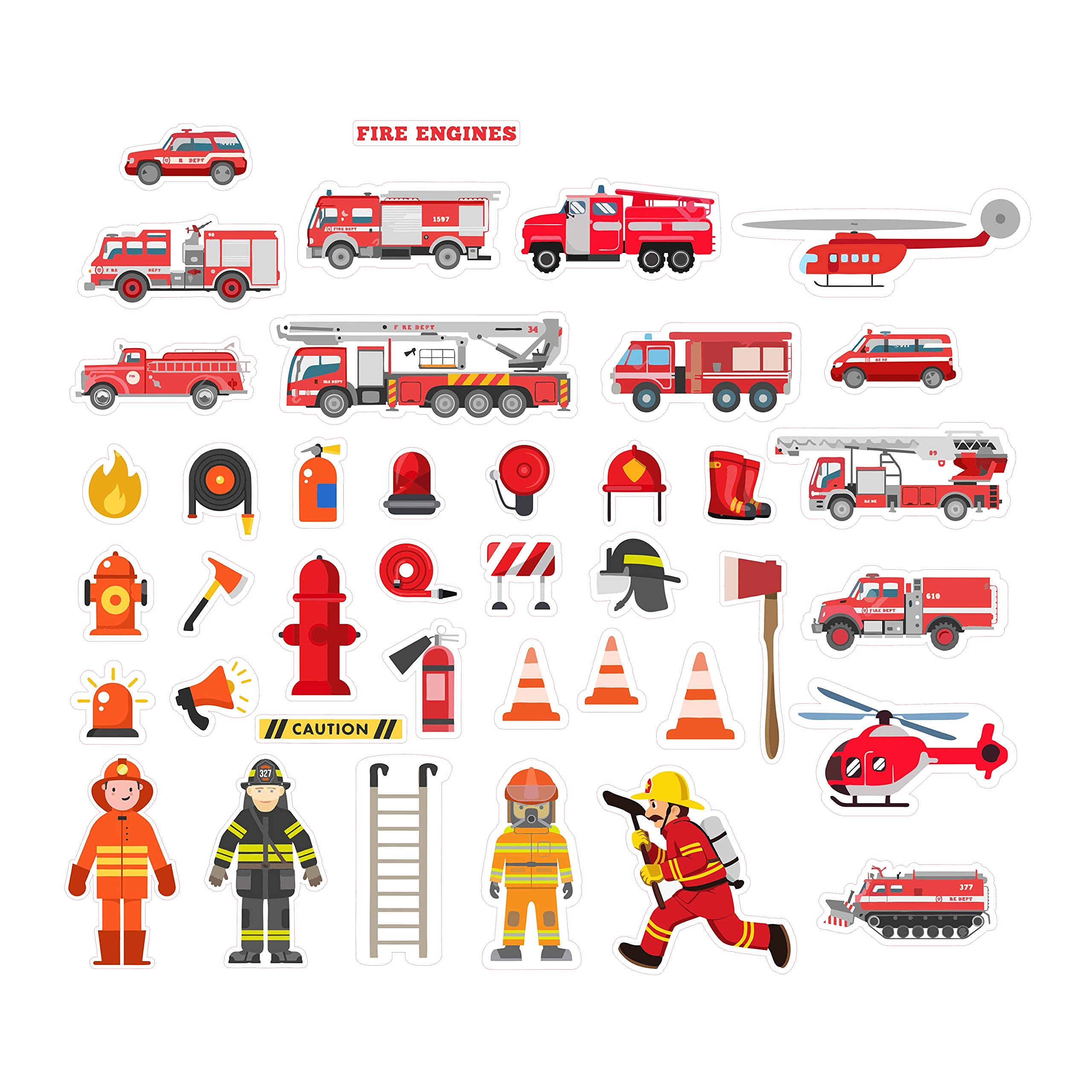 Fireman Stap Sticker Taylor Swift Stickers 48 Pcs Firefighter Sticker Make A Face Fireman ...