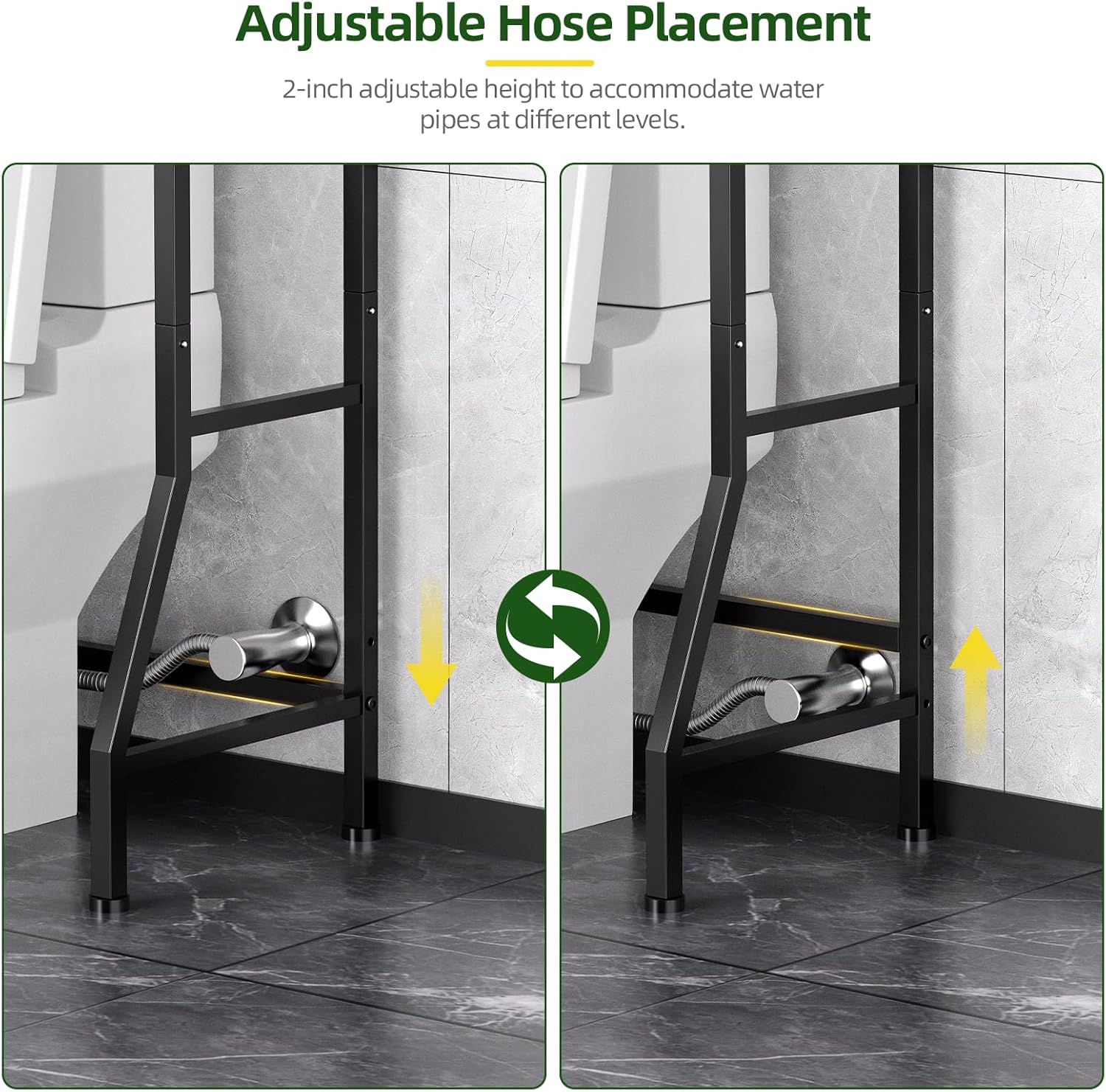 Over The Toilet Storage Rack,4-Tier Over Toilet Bathroom Organizer with Adjustable Wooden Shelves,Freestanding Space Saver Bathroom Cabinet Shelves Over Toilet,Over Toilet Storage, Vintage Brown