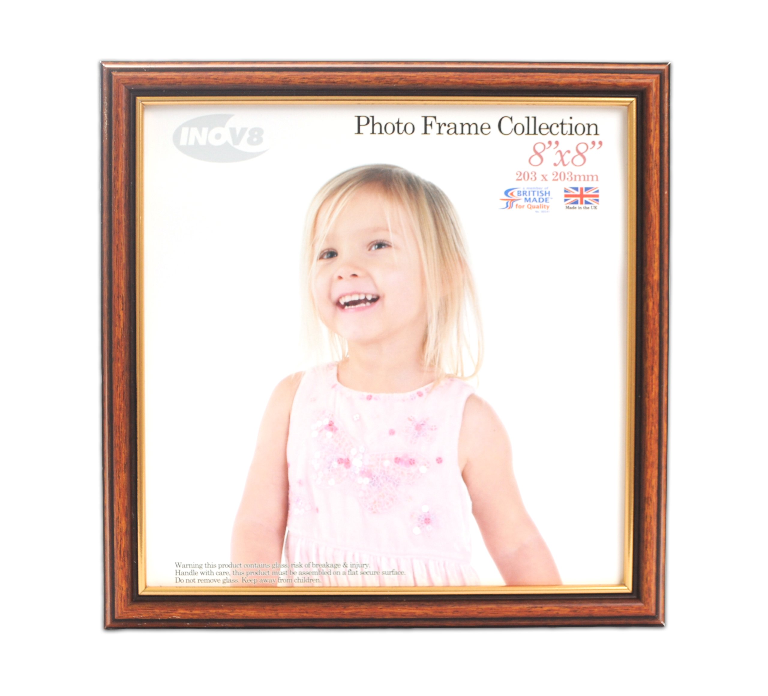 Inov8 Light Oak British Made Traditional Picture/Photo Frame, 8X8-Inch,