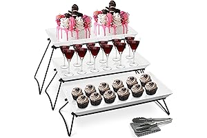 Extra Large 3 Tier White Dessert Trays for Parties