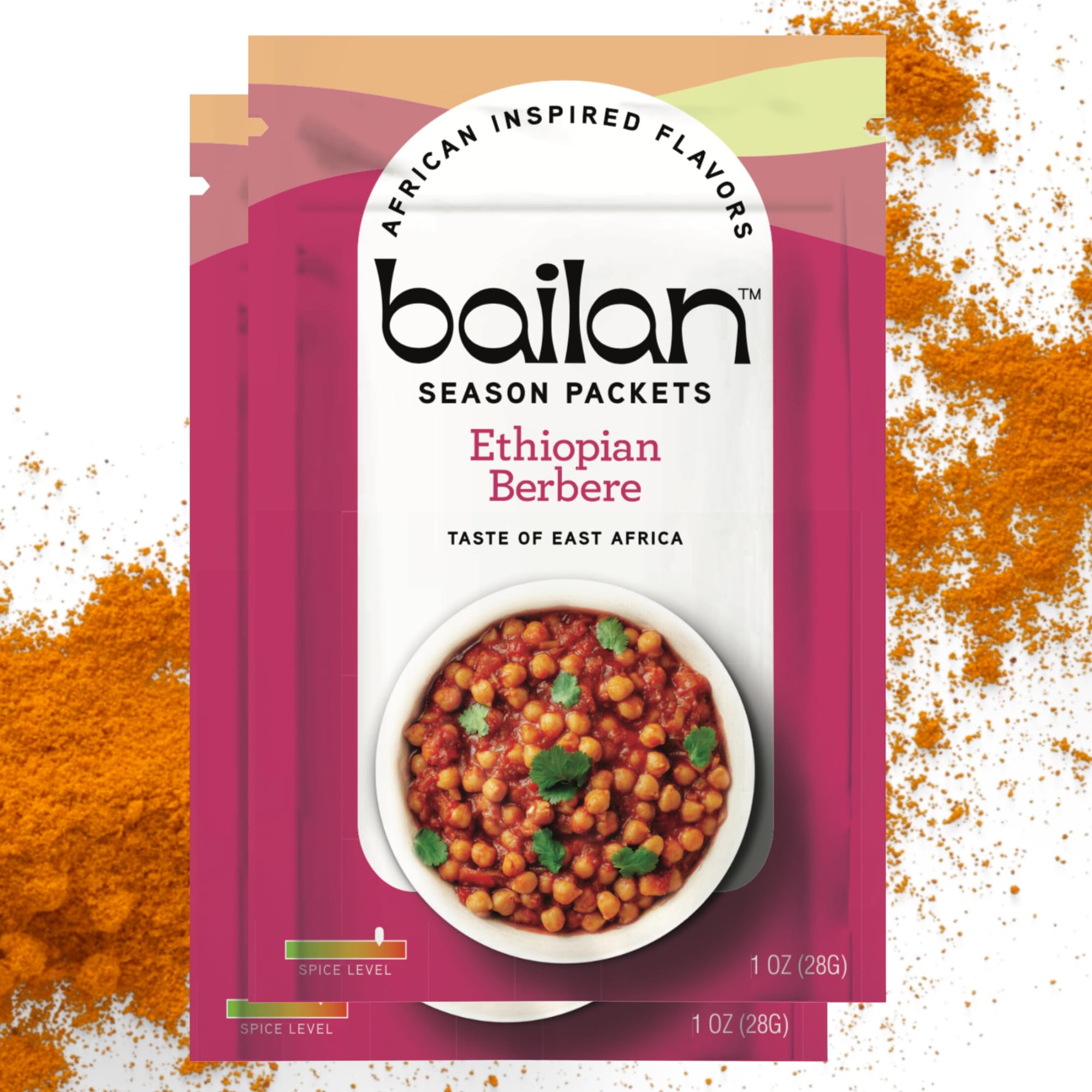 Bailan Berbere, Ethiopian Spice Blend [2 PACK]– Low Sodium, Sugar-Free, No Additives, 100% Natural. Perfect for Cooking Vegetables, Meats, Sauces, Ethiopian Dishes, and More.