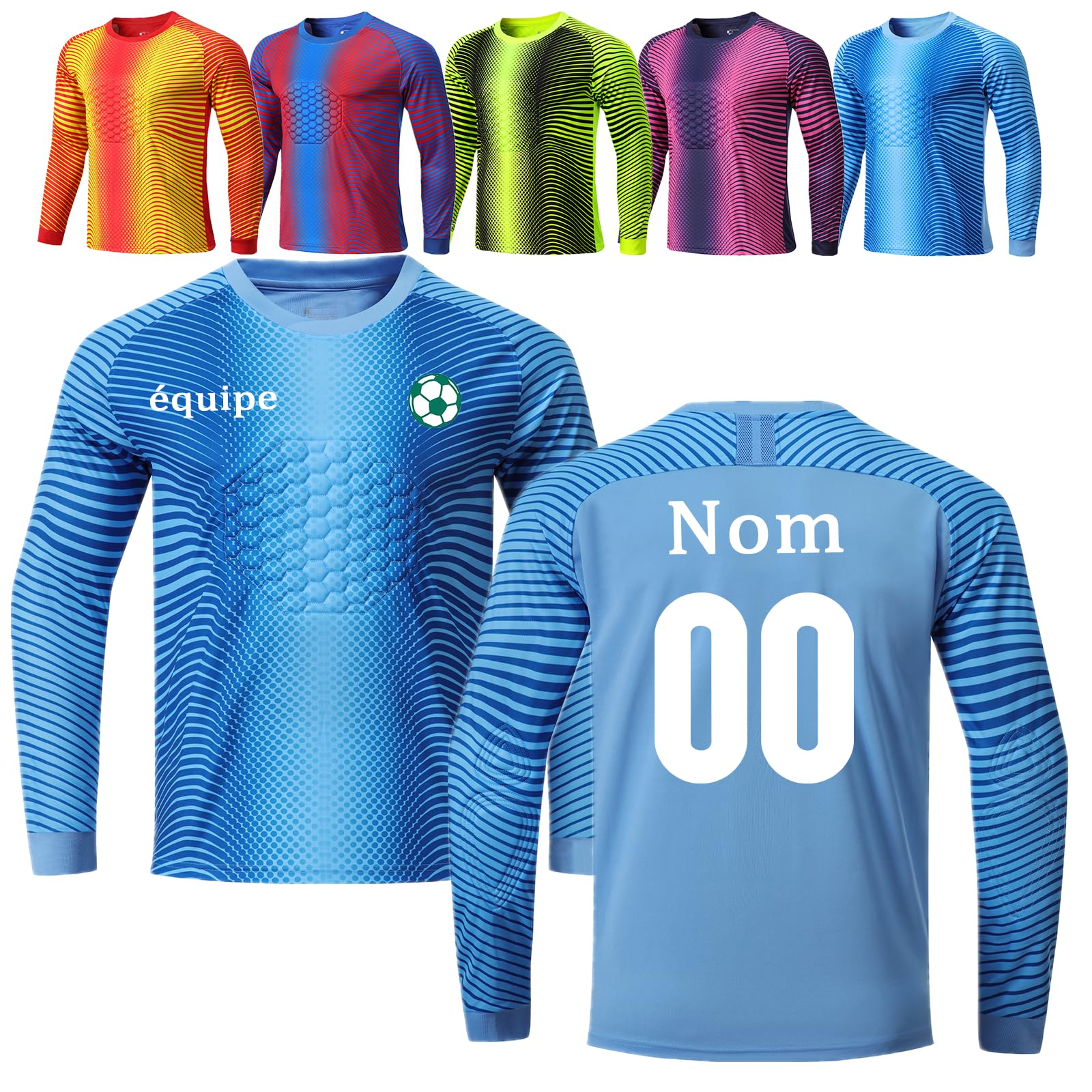 Personnalisez Le Maillots de Gardien de Football Garçon Personnalisés Maillot Gardien de But Enfant Hommes Femmes Tenue Gardien