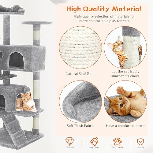 Sweetcrispy 54 Inch Cat Tree Tower — alternate color or size variant on Amazon