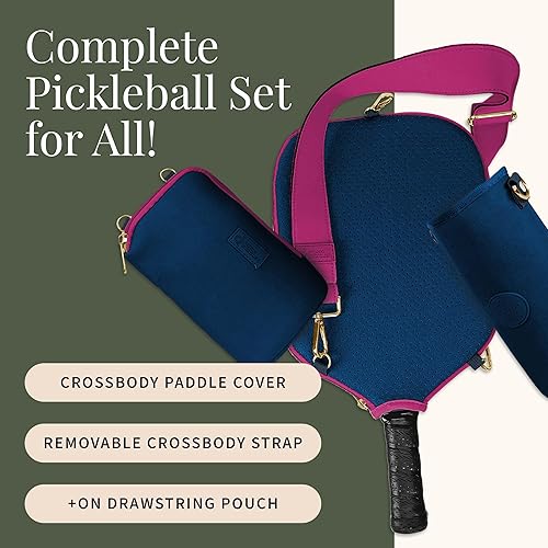 Miniatura 3 de Posh Pickler Bolsa de pickleball 3 en 1 para mujeres y hombres, bolsa de mano, bandolera y mochila, diseño convertible, se adapta a hasta 2 paletas,