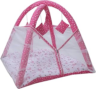 Infantbond New Born Baby Bedding Play Gym Mattress with Net | Bedding Set for Newborn | Baby Bed | Portable Bed | Travel B...