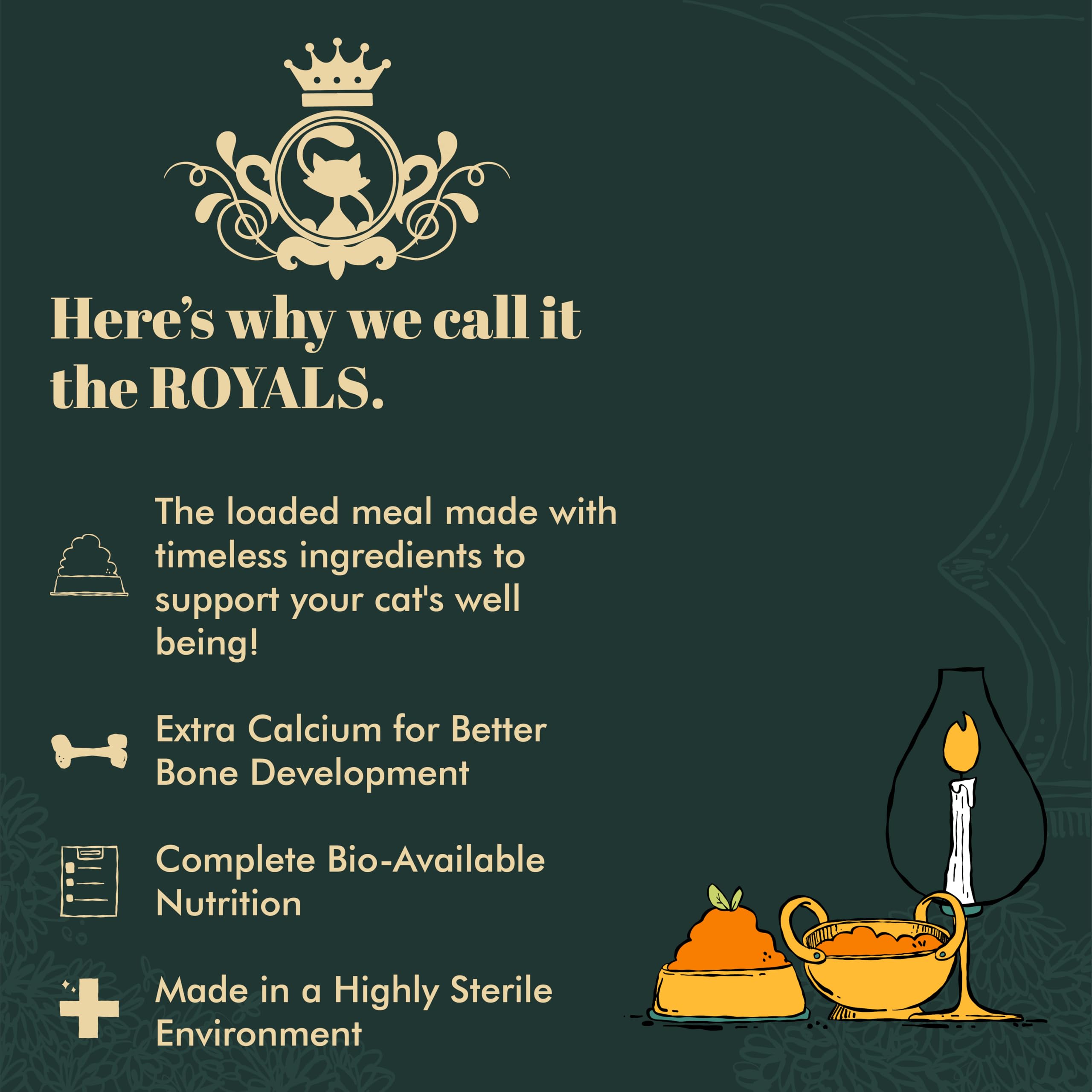 Indie Cat Royal Wet Food for Adult Cats - Trial Combo Pack of 5 (Chicken & Liver 2x80g, Fish 2x70g, Chicken 1x80g), Grain & Gluten Free, No Artificial Flavours, Natural Healthy Minced Cat Food Pouch 2