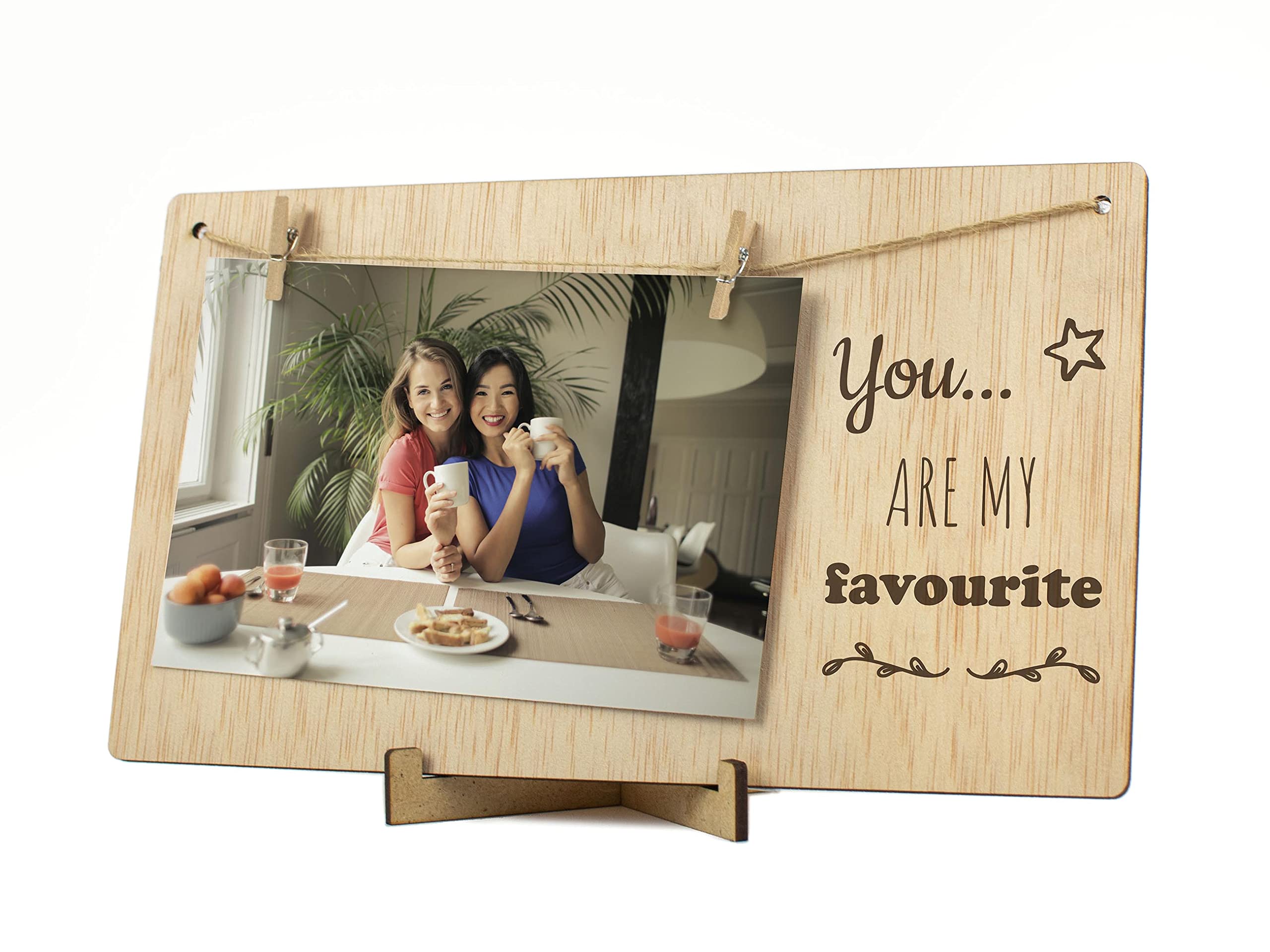 CONTRAXT Marco de Fotos Mama Dia de la Madre. Colgar fotos con pinzas madera natural ideas regalos detalles para mama postal madre primeriza wonderful original (Madre ES) — view 95