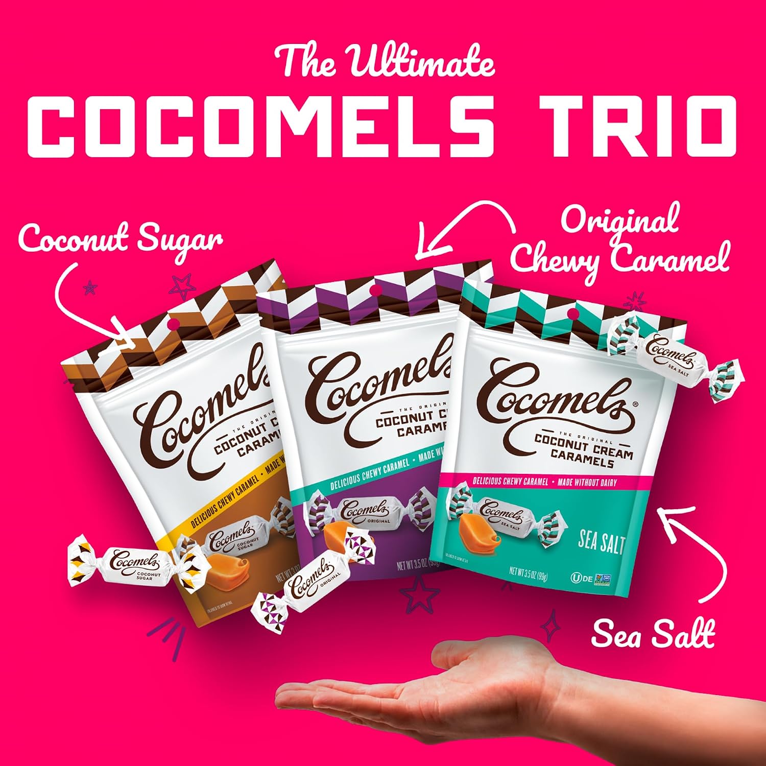 Cocomels Coconut Milk Caramels Variety Pack - 3 Pack, 3.5 oz Each image 2