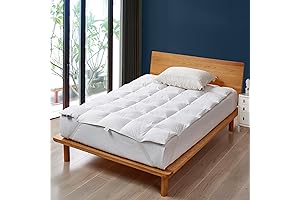 Serta White Goose Feather Down Twin Mattress Topper