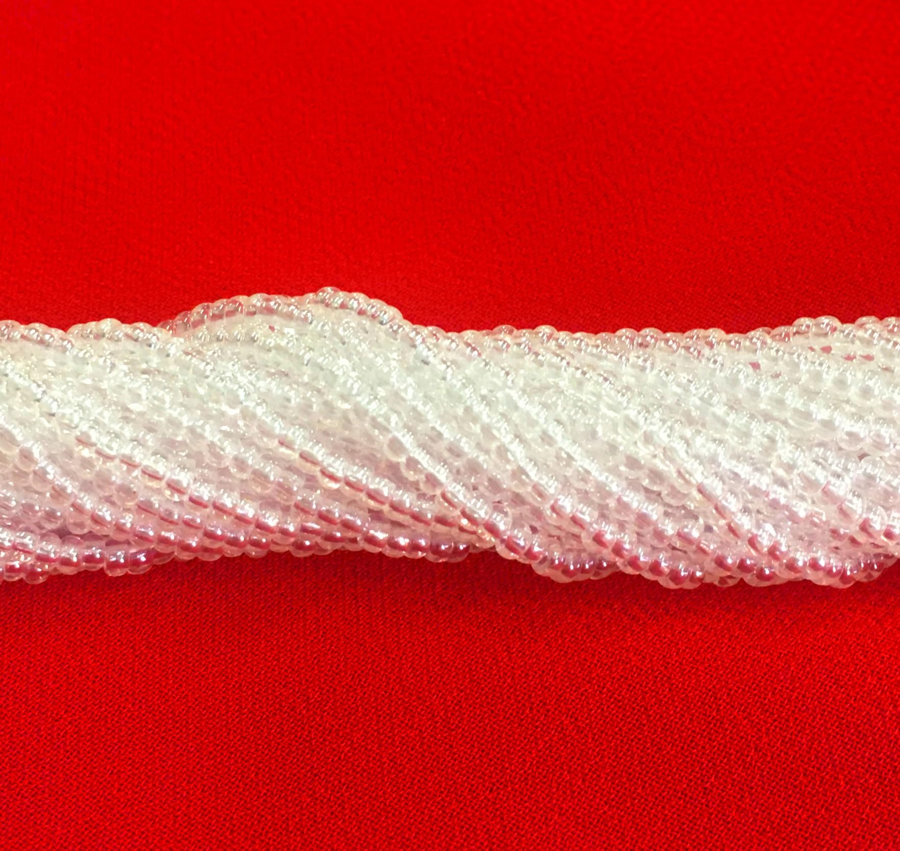 Perlin 2 mm Seed Beads Glass Beads Indian Beads Seed Beads Pony Beads Preciosa Ornela Czech 11/0 on Multiple Strands 9000 Pieces (White Shimmer Transparent)