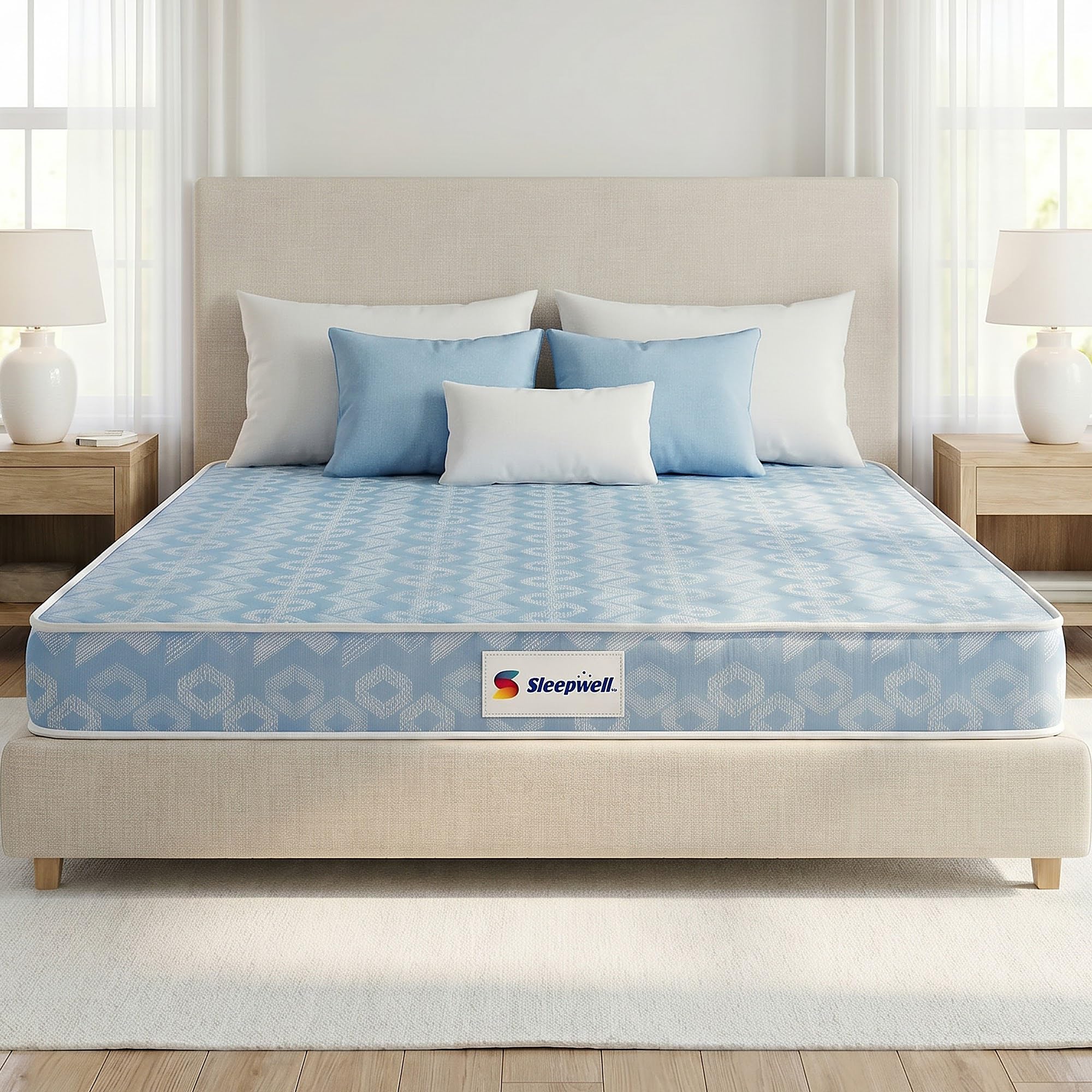 Sleepwell Orthopedic 5 Inch Mattress | Single Bed Mattress | Body Support & Spine Care | Neem Fresche | Quiltec Foam | Knitted Fabric | Medium Firm | Comfortable Sleep | 72x30x5 | 10 Years Warranty-image-36