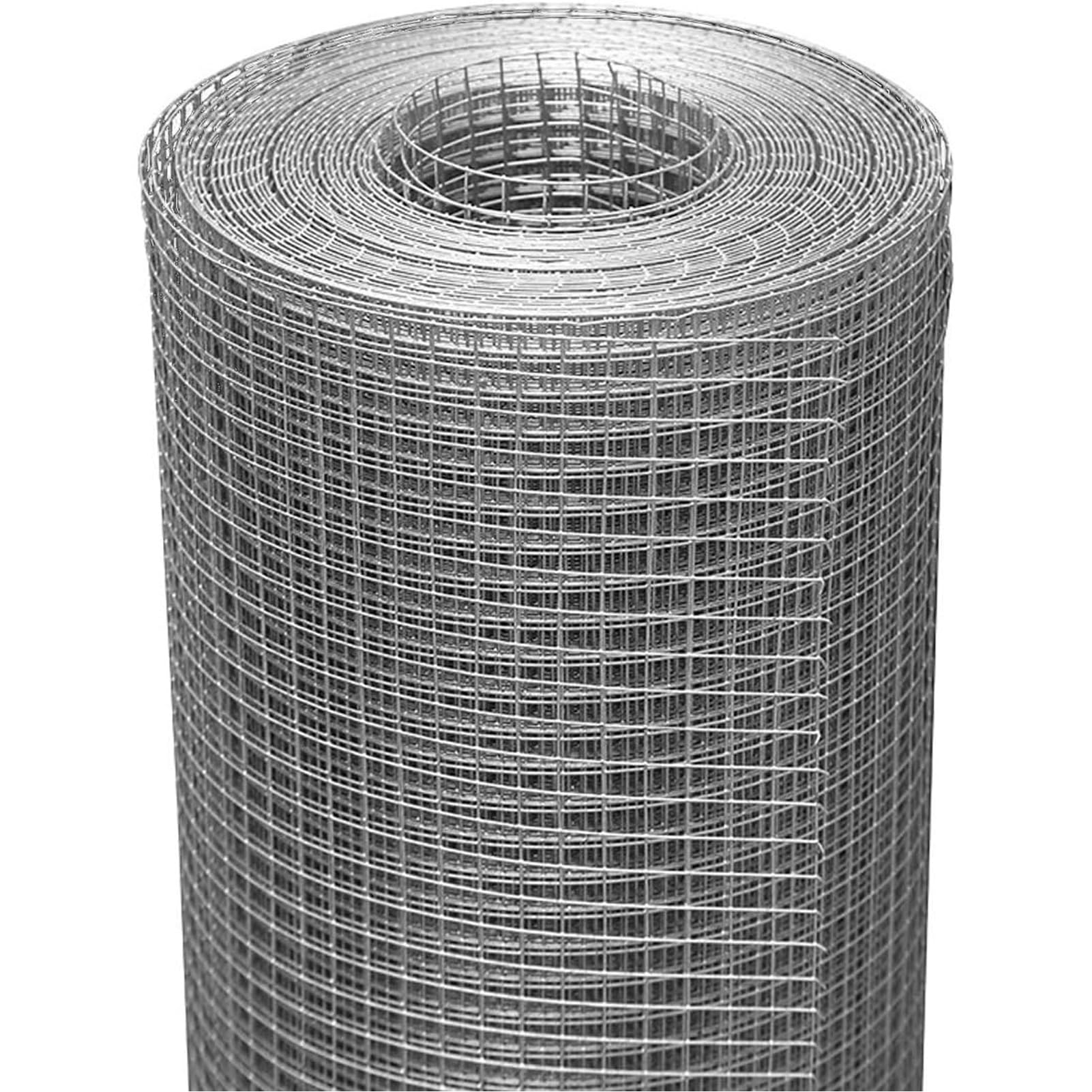 DMYKVJG 1/2” Galvanized Hardware 19 Gauge, Hot-dip Galvanized After Welding, Chicken Wire Raised Garden Bed Plant Supports Poultry Netting Wire Cloth &Galvanized Wire Mesh Roll(1.2mx5m(47.2inx16.4ft))