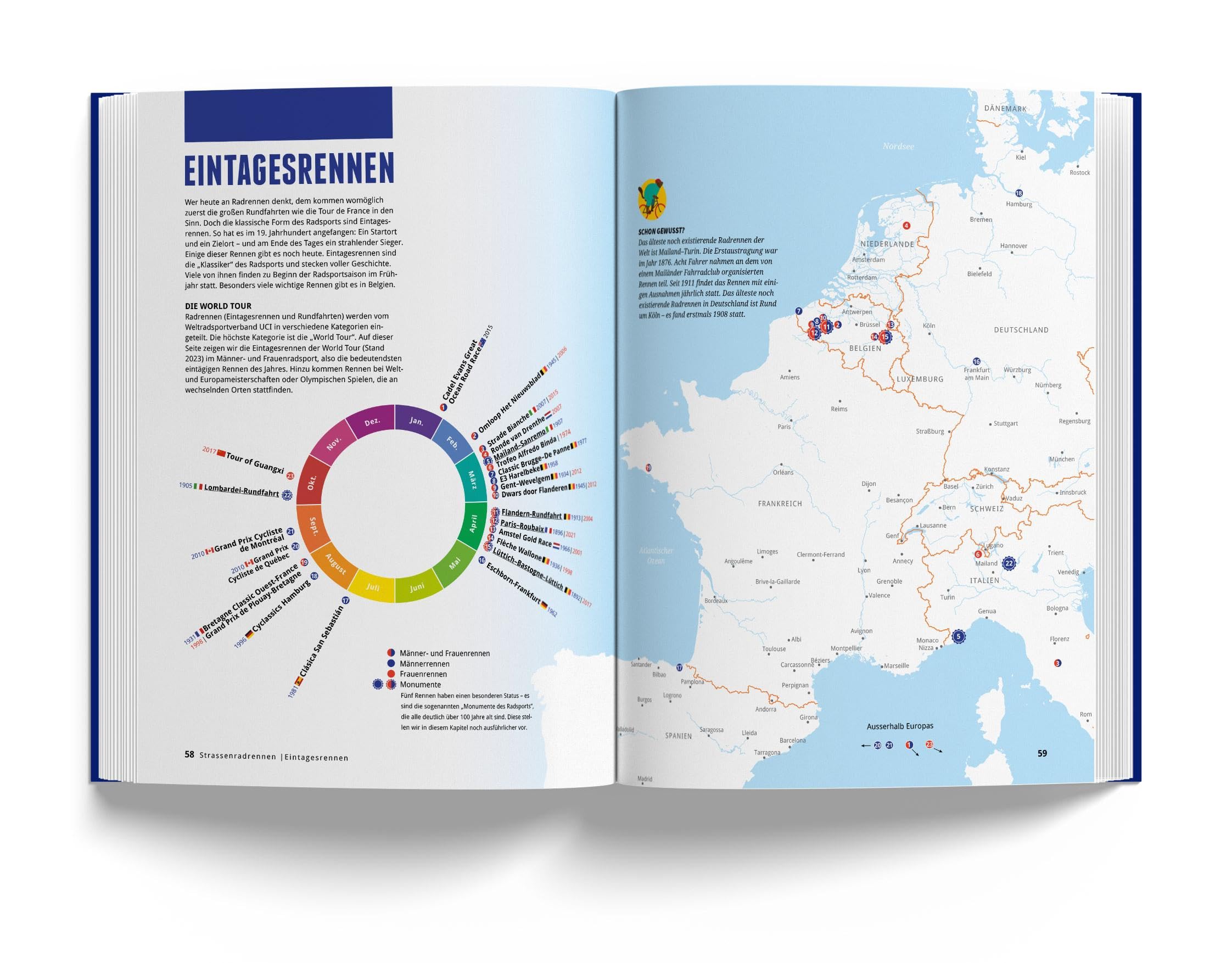 Das Fahrradbuch: Zahlen, Fakten und Geschichten in über 1000 Infografiken, Karten und Illustrationen (Marmota Maps)