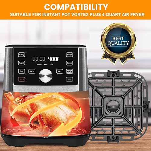 Miniatura 4 de Piezas de repuesto para freidora de aire Instant Pot Vortex Plus 6 en 1 4 cuartos de galón, 7.3 x 7.3 pulgadas cuadrada de grado alimenticio para