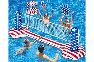 New 2024 Pro 10.4' Splash Net Pool Volleyball Set with Basketball Hoop