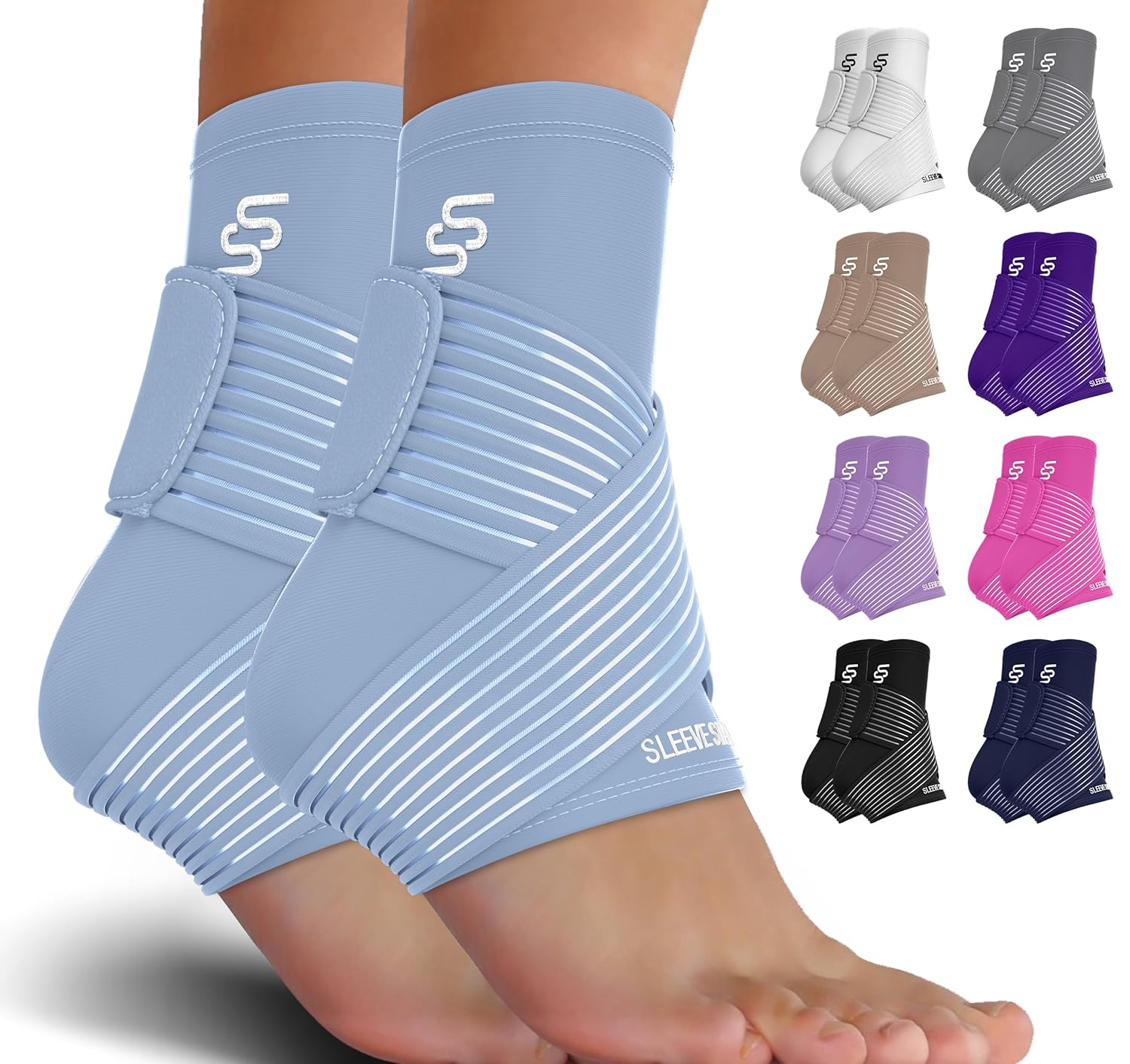 Sleeve Stars Ankle Brace for Sprained Ankle, Plantar Fasciitis Relief
