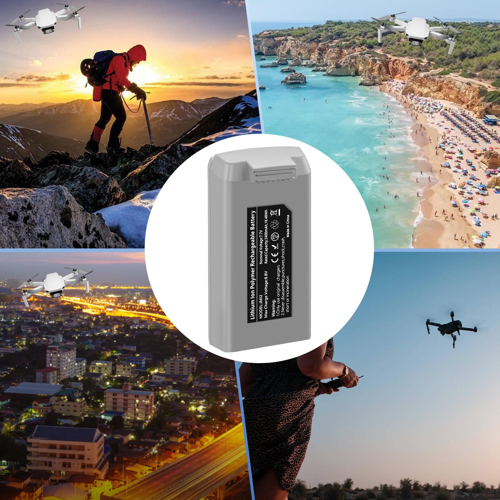 Mini 2 Akku, 2400mAh 7.7V Intelligent Flight Akku für DJI Mini 2 / SE / 2 SE / 4K Drohne