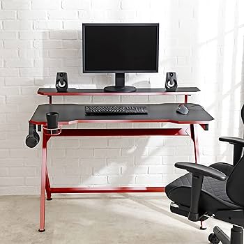 PCデスク Amazon | ZXD pcデスク ラック付き 幅80cm×奥行50cm パソコン