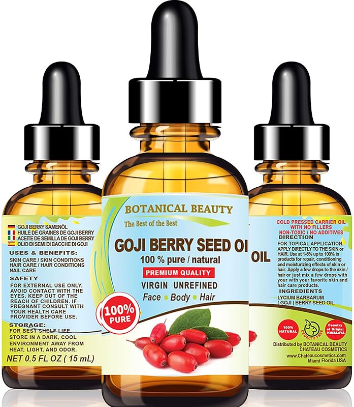 Botanical Beauty Óleo de Semente de Goji Berry Lycium Barbarum, 15 mL