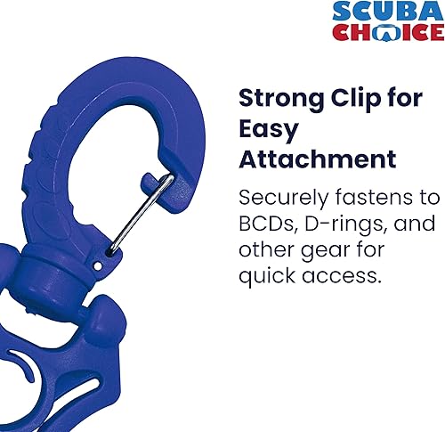 Miniatura 3 de Scuba Choice - Soporte para manguera doble con clip, color azul