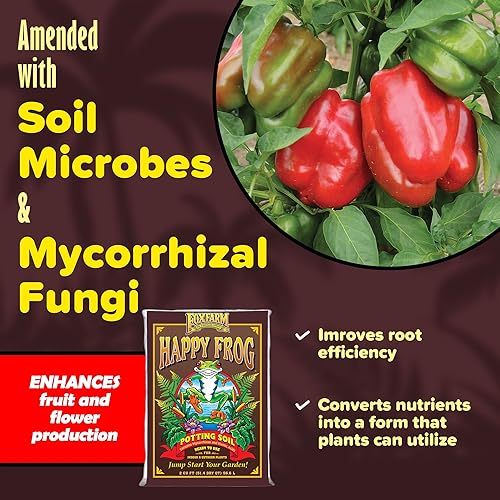 Miniatura 4 de Fox Farm FX14047-2PK FOXFARM FX14047 Bolsas orgánicas con ajuste de pH Happy Frog 2 cortes suelo marrón para macetas