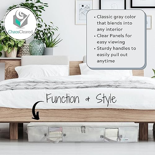 Miniatura 10 de Bolsa de almacenamiento de edredón paquete de 2 bolsas organizadoras de lona para edredones KingQueen, almohadas, mantas, ropa de camacolcha, manta,