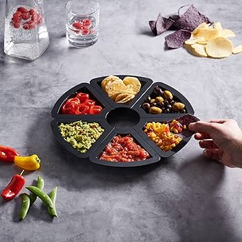 Amazon.com | PlasticPro 6 Parts Round Sectional Plastic Serving Amazon.com | PlasticPro 6 Parts Round Sectional Plastic Serving