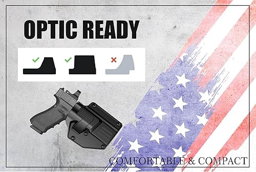 Miniatura 6 de Universal Gun Holster fit Full-Size, Compact, Subcompact Pistols, Adjustable RetentionCant OWB Tactical Holster Compatible with