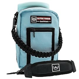 NATURE PIONEOR Water Bottle Holder with Adjustable Strap - 25/32/40oz Insulated Water Bottle Carrier Sling Sleeve with Paracord Handle & 2 Storage Pockets, Hiking, Camping, Gym