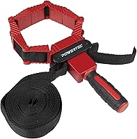 POWERTEC 71122 Quick Release Strap Clamps Woodworking - 13ft Nylon Band Clamps, Non-Marring Jaws for Picture Frames, Cabinets, Drawers