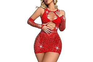 Sexy Red Fishnet Lingerie for Women
