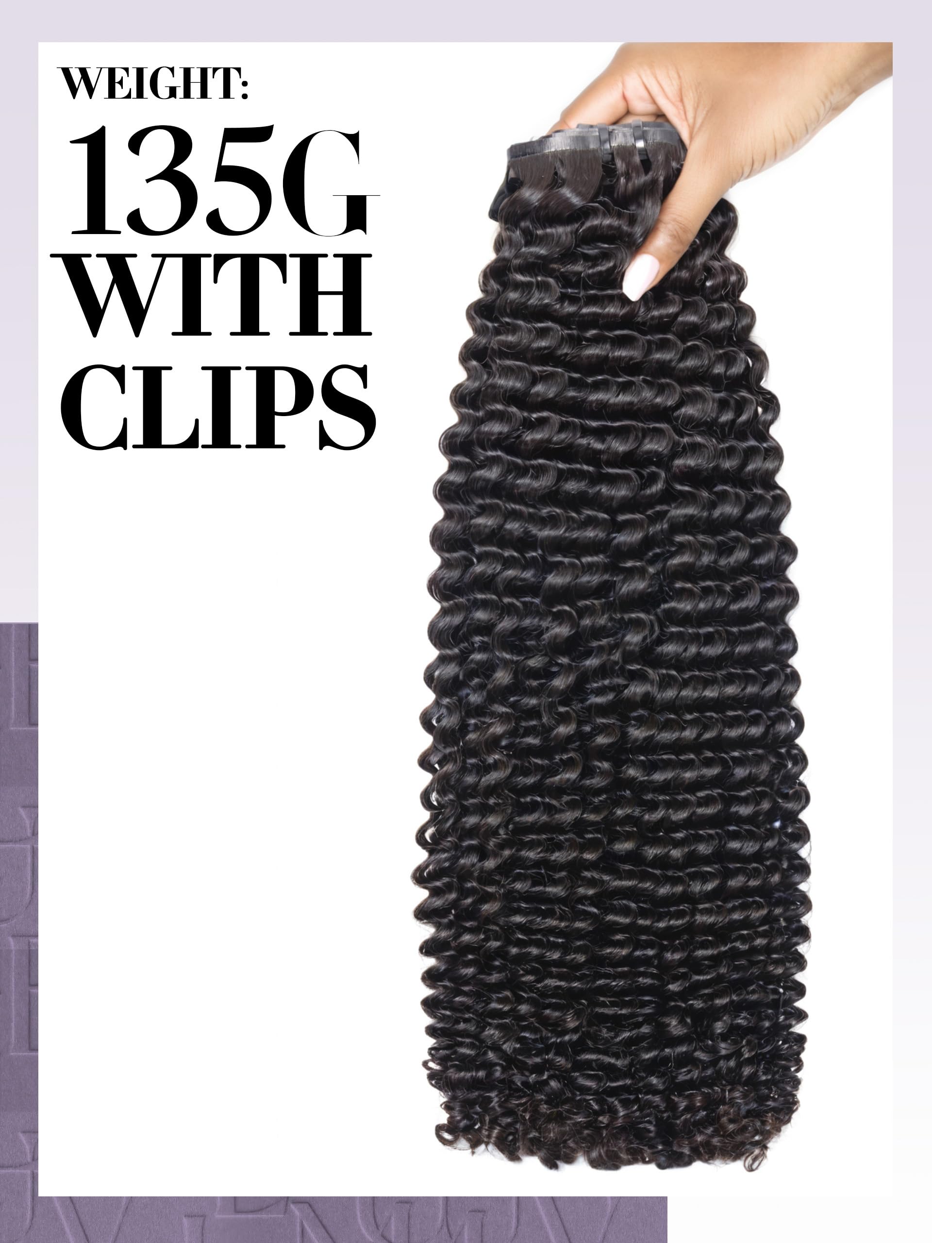 22 Inch Curly Clip In Hair Extensions 135g Real Human Hair Amazon.com : Hetto Curly Clip in Hair Extensions Real Human  main image 4