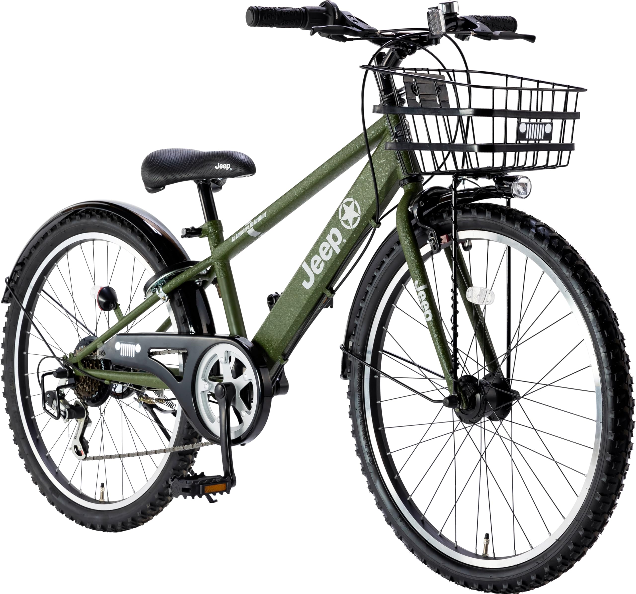 Amazon | ジープ JEEP JE-22S 子供自転車 6段変速 22インチ オリーブ