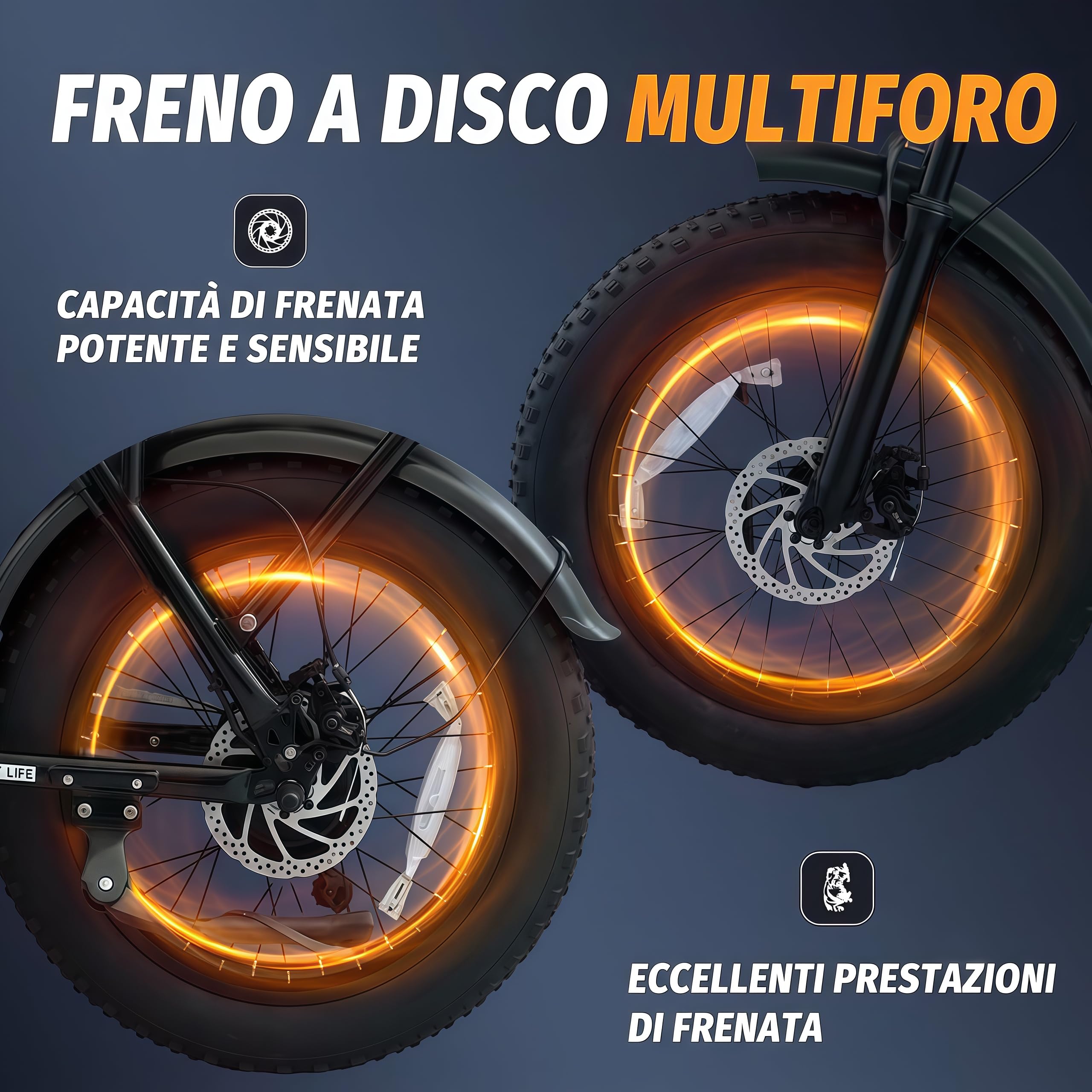 DEEPOWER V8 Vélo électrique pour adultes, batterie amovible 48 V 20 Ah, autonomie 110 km, pneus Fat 20 × 4,0, 7 vitesses, freins à disque mécaniques, suspensions complètes tout terrain