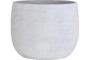 Olly & Rose Extra Large Plant Pot Patterned - XL Barcelona Light Grey Flower Pot